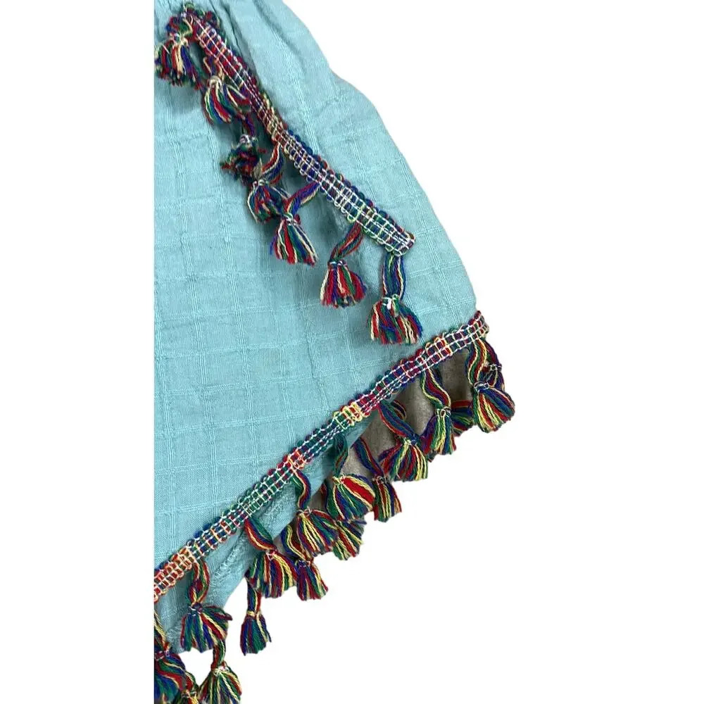 Colorful Rainbow Fringe Boho Shorts‎ Size S
